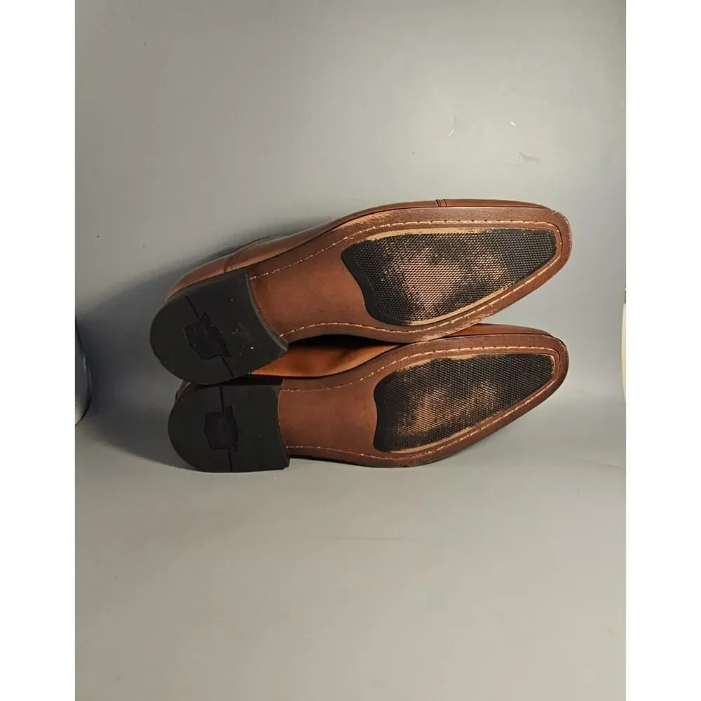 Florsheim 11528-221 Francisco Cap-Toe Oxford, Leather Cognac, Lace SZ10 (3E) EUC